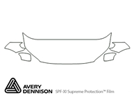 Volvo XC70 2008-2013 Avery Dennison Clear Bra Hood Paint Protection Kit Diagram