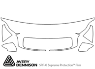 Volvo XC90 2003-2006 Avery Dennison Clear Bra Hood Paint Protection Kit Diagram
