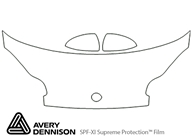 smart Fortwo 2008-2015 Avery Dennison Clear Bra Hood Paint Protection Kit Diagram