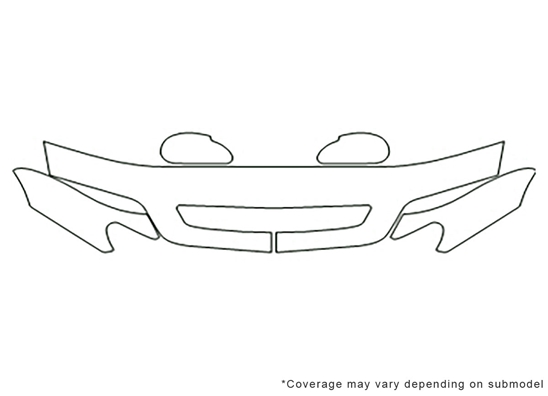Acura CL 1997-1999 3M Clear Bra Hood Paint Protection Kit Diagram