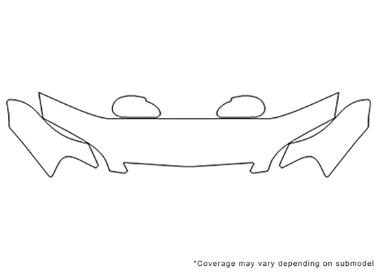 Acura CL 2002-2003 3M Clear Bra Hood Paint Protection Kit Diagram