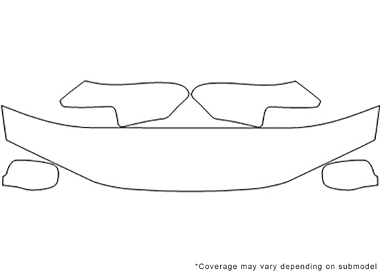 Acura EL 1997-2000 3M Clear Bra Hood Paint Protection Kit Diagram