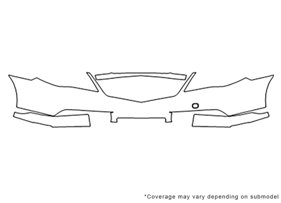Acura RL 2009-2012 3M Clear Bra Bumper Paint Protection Kit Diagram