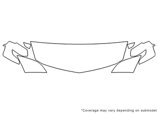 Acura RL 2009-2012 3M Clear Bra Hood Paint Protection Kit Diagram