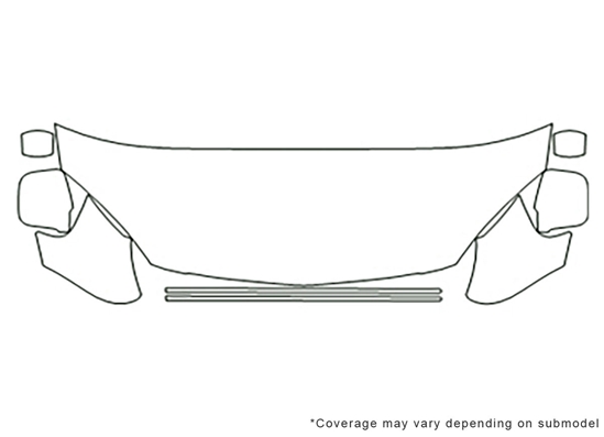 Acura RSX 2005-2006 3M Clear Bra Hood Paint Protection Kit Diagram