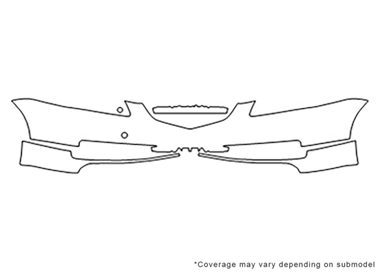 Acura TL 2004-2006 3M Clear Bra Bumper Paint Protection Kit Diagram