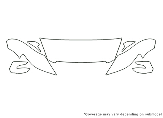 Acura TL 2007-2008 3M Clear Bra Hood Paint Protection Kit Diagram