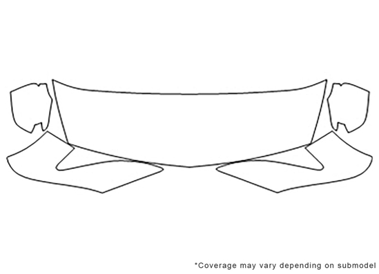 Acura TSX 2011-2014 Avery Dennison Clear Bra Hood Paint Protection Kit Diagram