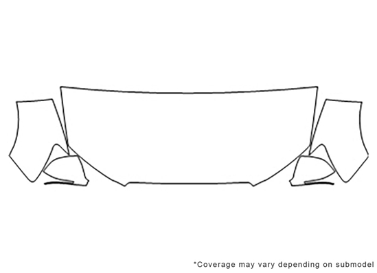 Audi A5 2008-2012 Avery Dennison Clear Bra Hood Paint Protection Kit Diagram