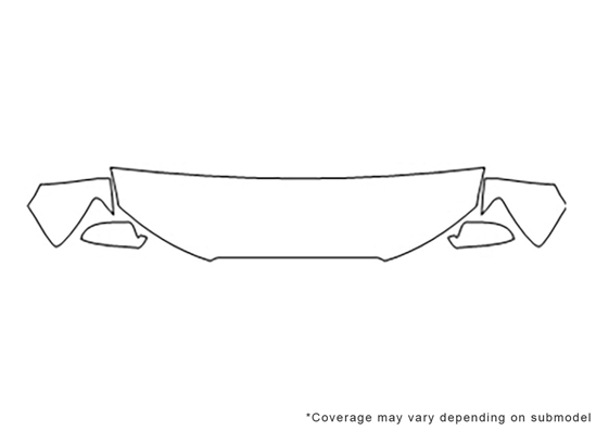 Audi A5 2013-2015 Avery Dennison Clear Bra Hood Paint Protection Kit Diagram