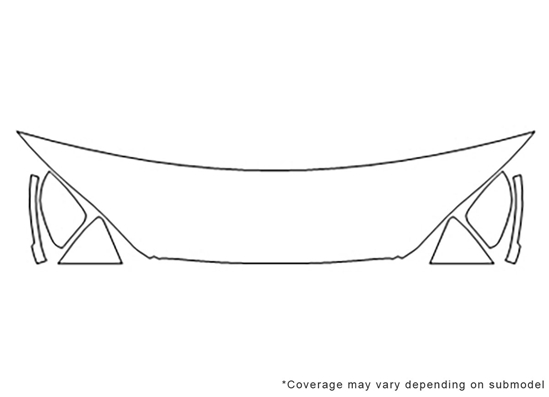 Audi A5 2018-2024 Avery Dennison Clear Bra Hood Paint Protection Kit Diagram