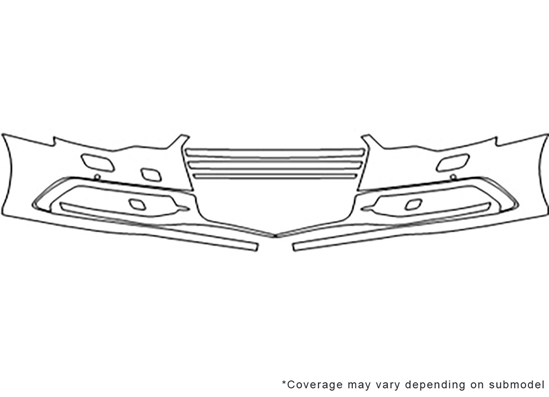 Audi A6 2012-2015 Avery Dennison Clear Bra Bumper Paint Protection Kit Diagram