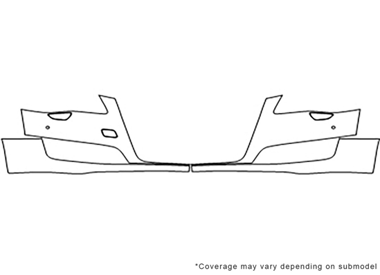 Audi A8 2011-2014 Avery Dennison Clear Bra Bumper Paint Protection Kit Diagram