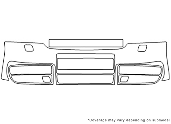 Audi S4 2000-2004 3M Clear Bra Bumper Paint Protection Kit Diagram