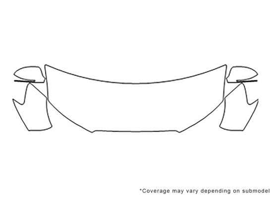 Audi S4 2009-2012 3M Clear Bra Hood Paint Protection Kit Diagram