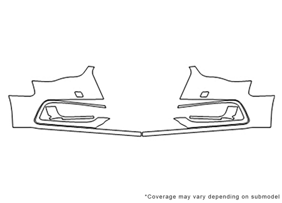 Audi S5 2013-2015 Avery Dennison Clear Bra Bumper Paint Protection Kit Diagram