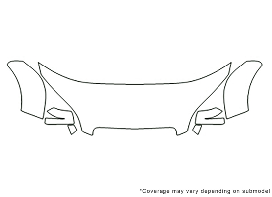 Audi TTS 2009-2013 Avery Dennison Clear Bra Hood Paint Protection Kit Diagram