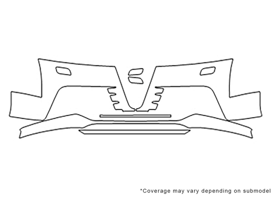 Audi TTS 2012-2015 3M Clear Bra Bumper Paint Protection Kit Diagram