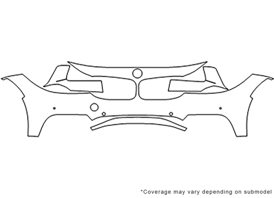 BMW 3-Series 2014-2015 Avery Dennison Clear Bra Bumper Paint Protection Kit Diagram