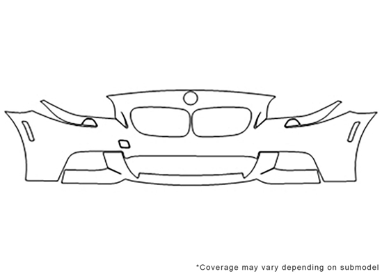 BMW 5-Series 2011-2016 Avery Dennison Clear Bra Bumper Paint Protection Kit Diagram