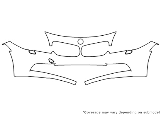 BMW Z4 2012-2016 Avery Dennison Clear Bra Bumper Paint Protection Kit Diagram