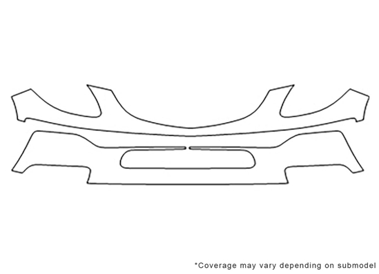 Buick Enclave 2010-2012 3M Clear Bra Bumper Paint Protection Kit Diagram