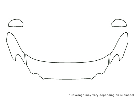 Buick Lacrosse 2008-2009 3M Clear Bra Hood Paint Protection Kit Diagram
