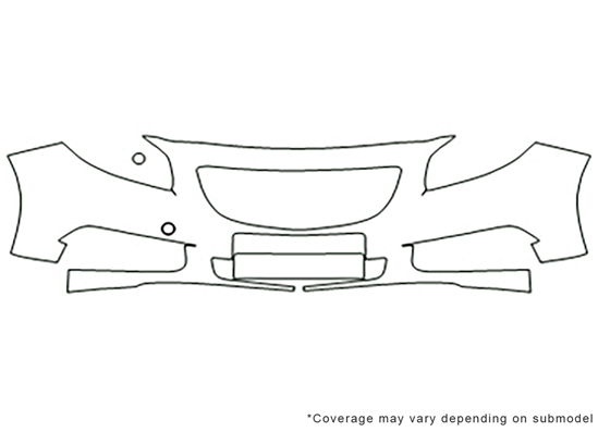 Buick Regal 2011-2013 3M Clear Bra Bumper Paint Protection Kit Diagram