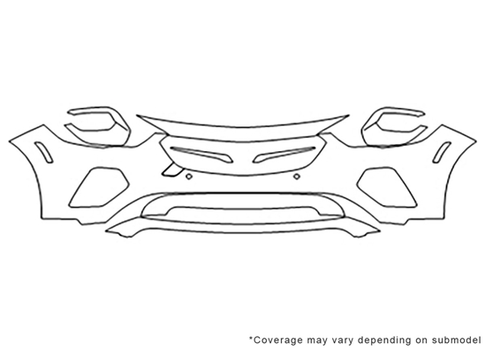 Buick Regal 2018-2020 Avery Dennison Clear Bra Bumper Paint Protection Kit Diagram