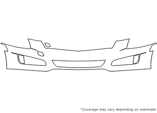 Cadillac ATS 2013-2014 3M Clear Bra Bumper Paint Protection Kit Diagram