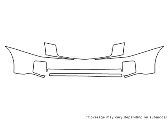 Cadillac CTS 2003-2007 3M Clear Bra Bumper Paint Protection Kit Diagram