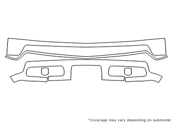 Cadillac Escalade 2002-2006 3M Clear Bra Bumper Paint Protection Kit Diagram