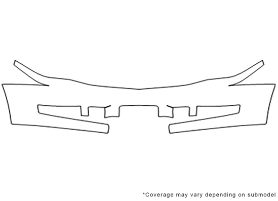 Cadillac Escalade 2007-2014 3M Clear Bra Bumper Paint Protection Kit Diagram