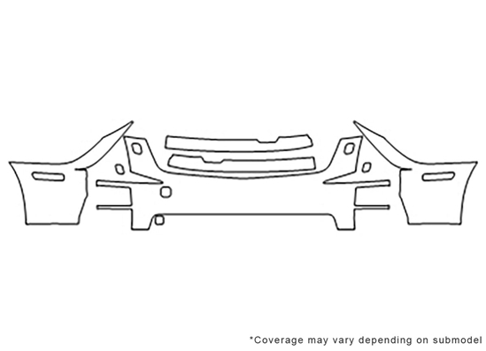 Cadillac STS 2005-2007 3M Clear Bra Bumper Paint Protection Kit Diagram