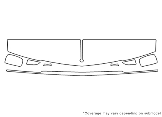Cadillac Seville 1992-1996 3M Clear Bra Hood Paint Protection Kit Diagram