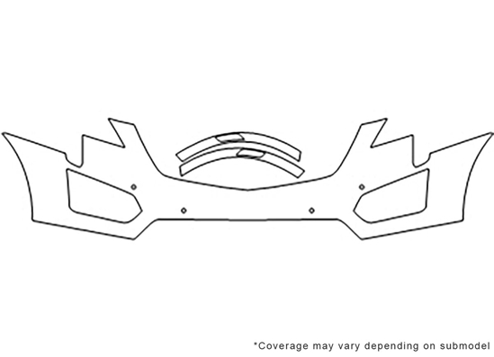 Cadillac XT5 2017-2024 Avery Dennison Clear Bra Bumper Paint Protection Kit Diagram