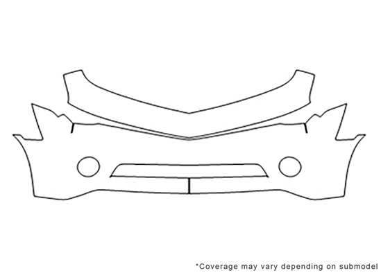 Chevrolet Camaro 2010-2013 3M Clear Bra Bumper Paint Protection Kit Diagram