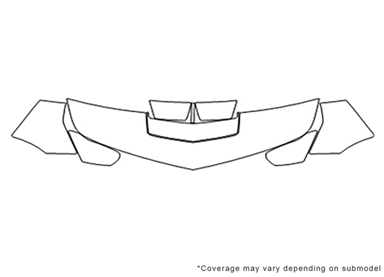 Chevrolet Camaro 2014-2015 Avery Dennison Clear Bra Hood Paint Protection Kit Diagram