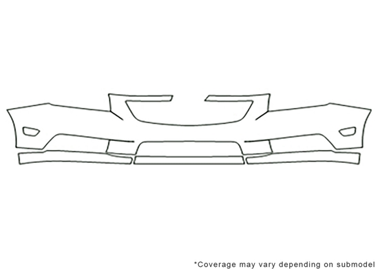 Chevrolet Cruze 2011-2015 3M Clear Bra Bumper Paint Protection Kit Diagram