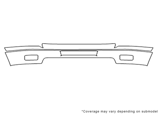Chevrolet Silverado 2011-2014 Avery Dennison Clear Bra Bumper Paint Protection Kit Diagram