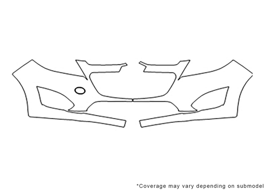 Chevrolet Spark 2013-2015 Avery Dennison Clear Bra Bumper Paint Protection Kit Diagram