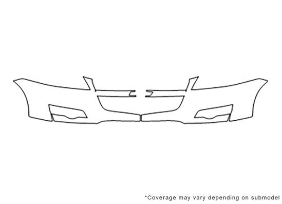 Chevrolet Traverse 2009-2012 3M Clear Bra Bumper Paint Protection Kit Diagram