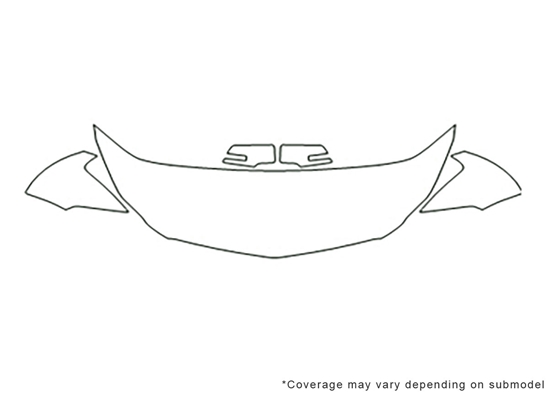 Chevrolet Traverse 2009-2012 3M Clear Bra Hood Paint Protection Kit Diagram