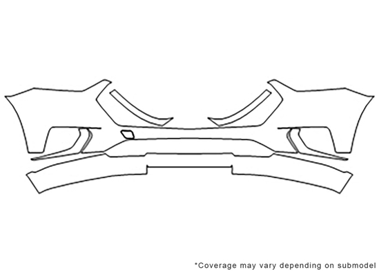 Chevrolet Traverse 2018-2022 3M Clear Bra Bumper Paint Protection Kit Diagram