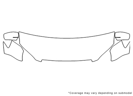 Chrysler 200 2011-2014 Avery Dennison Clear Bra Hood Paint Protection Kit Diagram