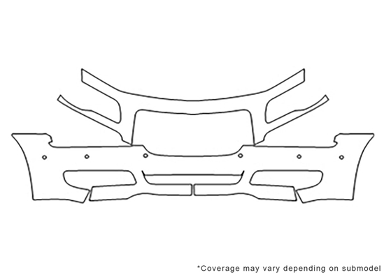 Chrysler 300 2011-2014 3M Clear Bra Bumper Paint Protection Kit Diagram