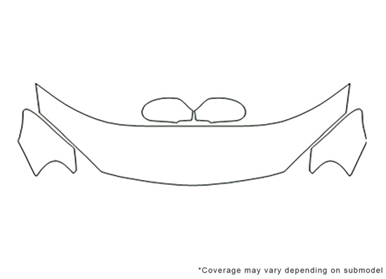 Chrysler Sebring 2001-2006 3M Clear Bra Hood Paint Protection Kit Diagram