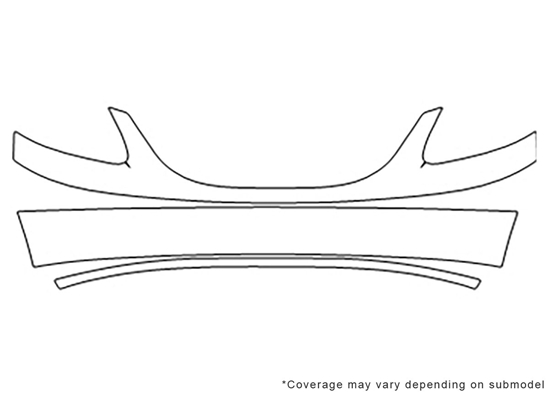 Chrysler Town and Country 2001-2004 3M Clear Bra Bumper Paint Protection Kit Diagram
