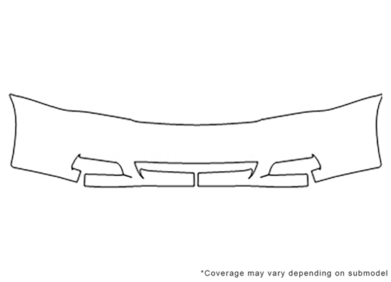 Dodge Avenger 2011-2014 Avery Dennison Clear Bra Bumper Paint Protection Kit Diagram