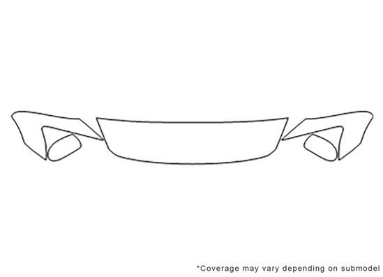 Dodge Caliber 2007-2012 Avery Dennison Clear Bra Hood Paint Protection Kit Diagram